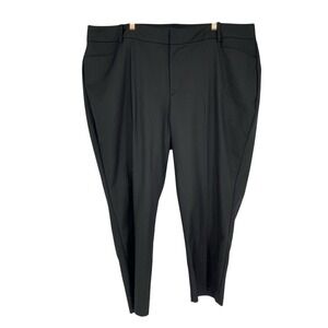 Eloquii Dress Pants Womens Plus 24V Black Flat Front Trouser 29" Inseam